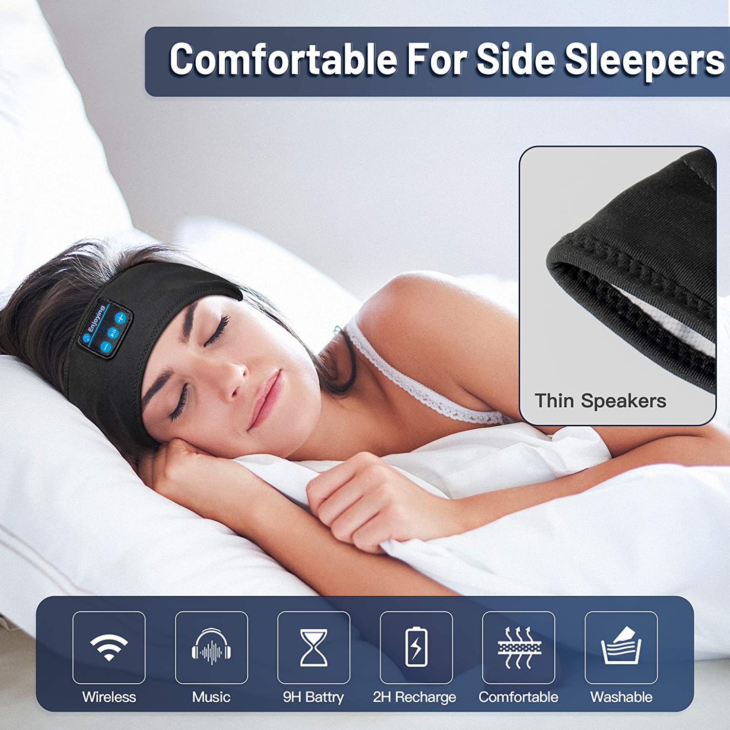 SleepOn™ - Sleeping Mask With Bluetooth Headphones